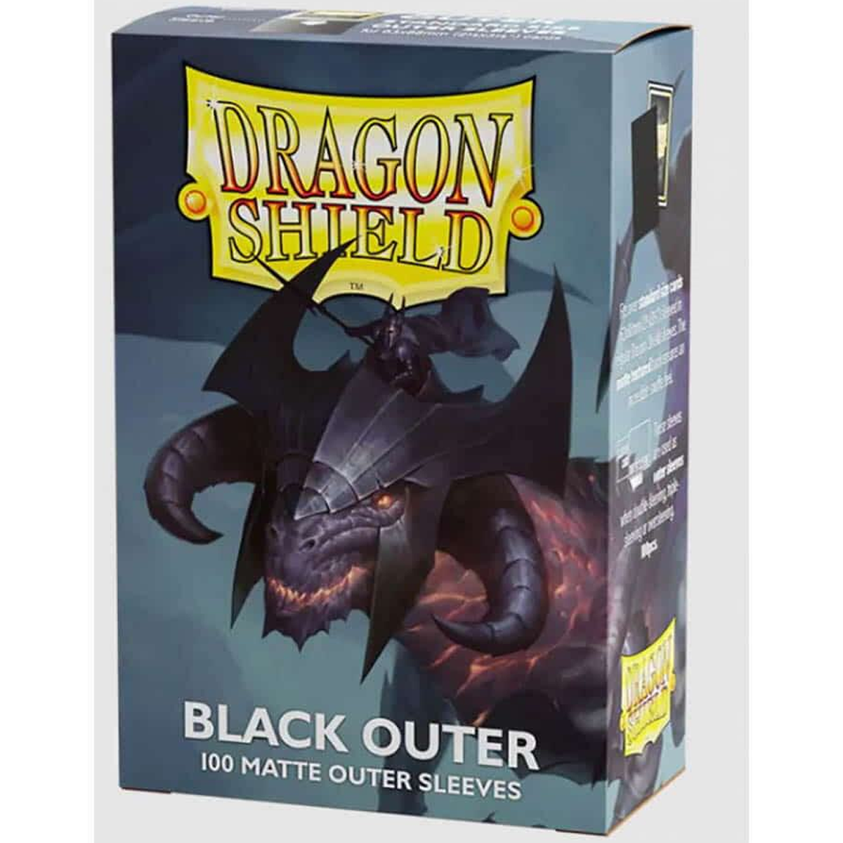 Dragon Shield Sleeves: Outer Sleeves Standard Matte - Black 100CT