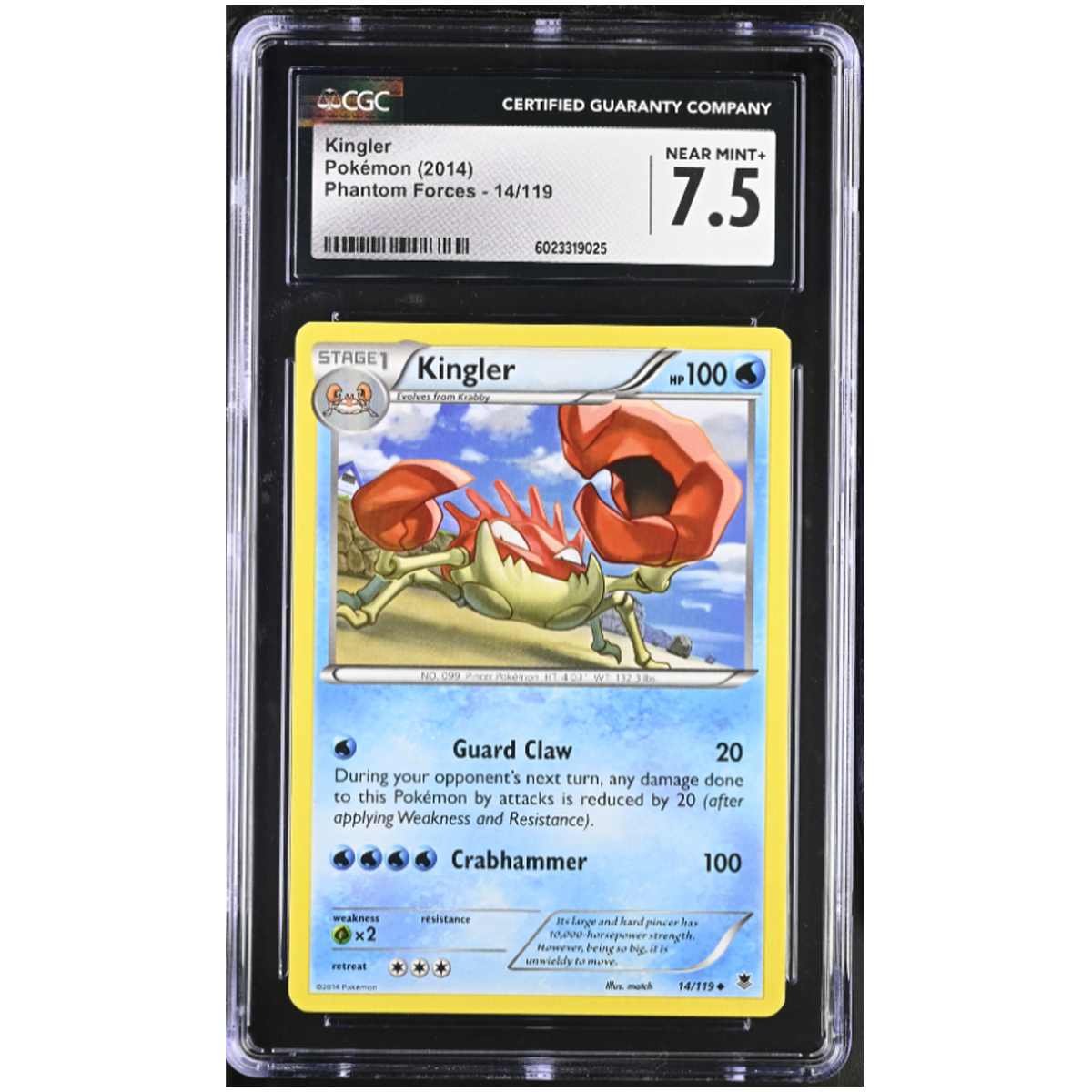 CGC 7.5 - Kingler - Phantom Forces 14/119