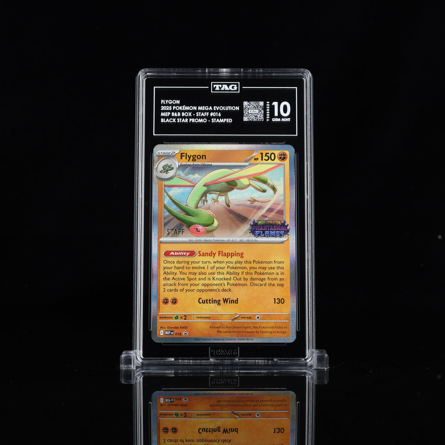 Flygon Staff Phantasmal Flames Promo TAG Gem Mint 10