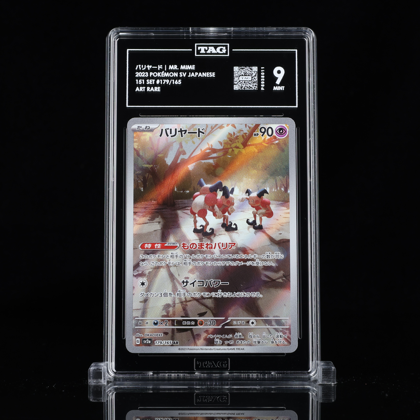 MR. Mime 2023 Pokemon Scarlet & Violet Japanese 151 #179/165 TAG Mint 9