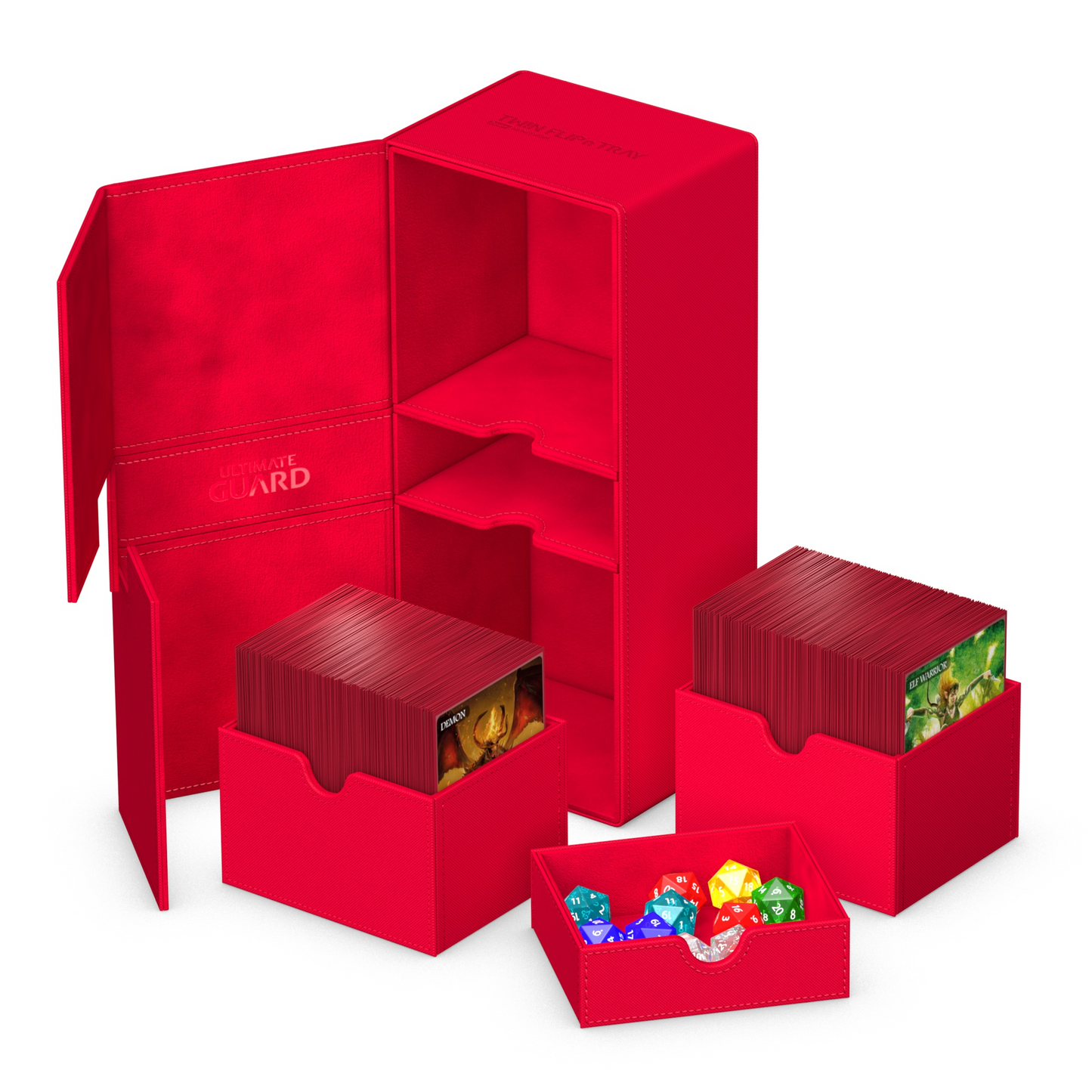 Ultimate Guard Twin Flip'n'Tray 266+ Red Monocolor