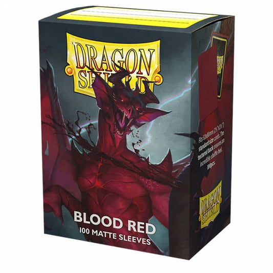 Dragon Shield Matte Sleeves - Blood Red (100-Pack) - Dragon Shield Card Sleeves