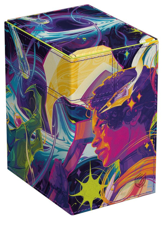 Magic: The Gathering Edge of Eternities Flip 'n' Tray Deck Case XenoSkin - Haliya and Tezzeret (Holds 133+)