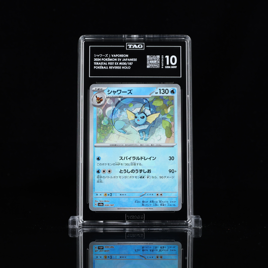 Vaporeon 30/187 Japanese Terastal Fest Ex TAG Gem Mint 10