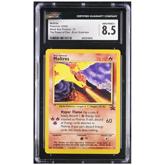 CGC 8.5 - Moltres Illustrator Error - The Power of One #21