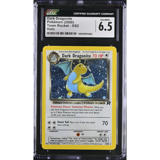 CGC 6.5 - Dark Dragonite - Team Rocket 5/82 Holo
