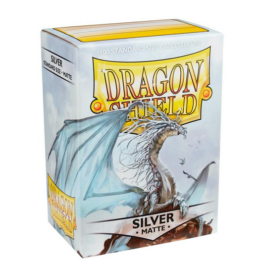 Dragon Shield Sleeves: Standard Matte - Silver 100CT