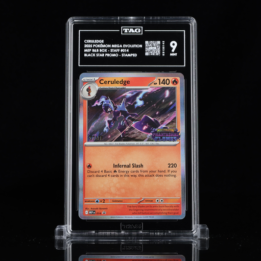 Ceruledge 14 Staff Phantasmal Flames Promo TAG Mint 9