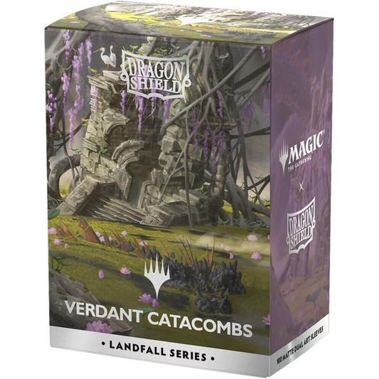 Dragon Shield Landfall Series Dual Matte: Standard Art Sleeves - Verdant Catacombs (100-Pack)