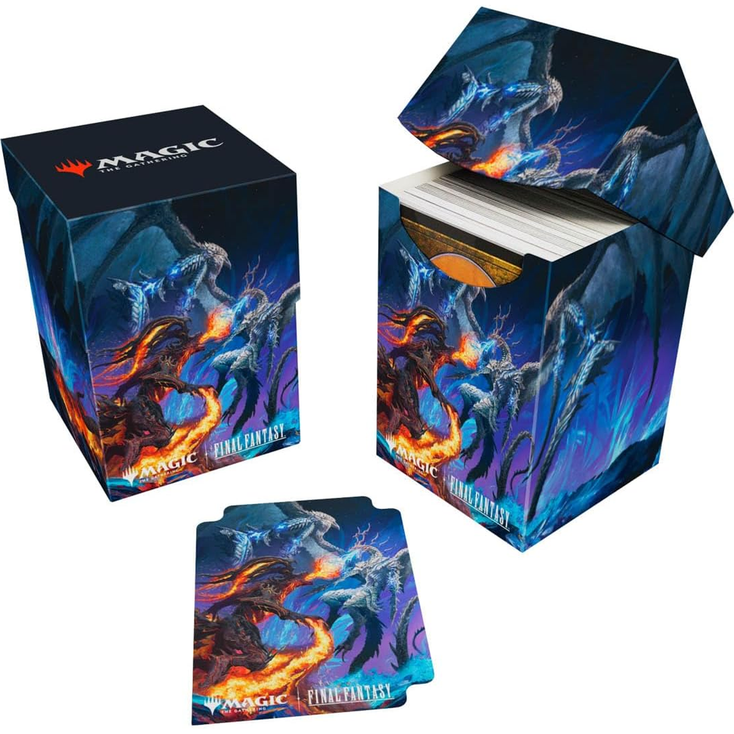 Ultra Pro - Final Fantasy x Universes Beyond Bahamut and Ifrit (Gift Bundle Packaging) 100+ Deck Box for Magic: The Gathering