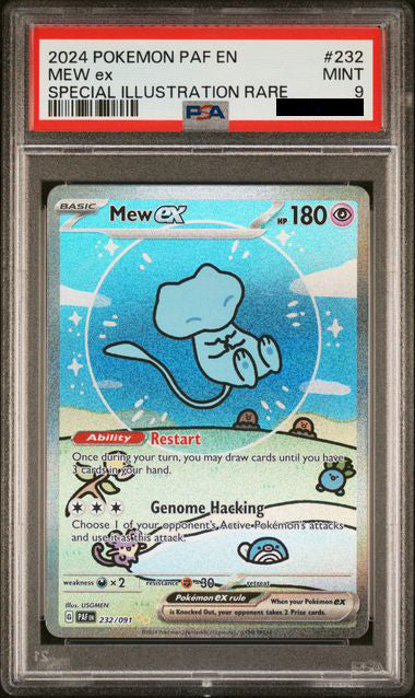 Paldean Fates Mew ex SIR PSA 9