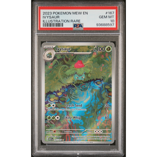 Ivysaur 2023 Pokemon Mew EN -151 Illustration Rare PSA Gem Mint 10