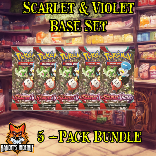 Scarlet & Violet Base Set - 5 Booster Pack Bundle