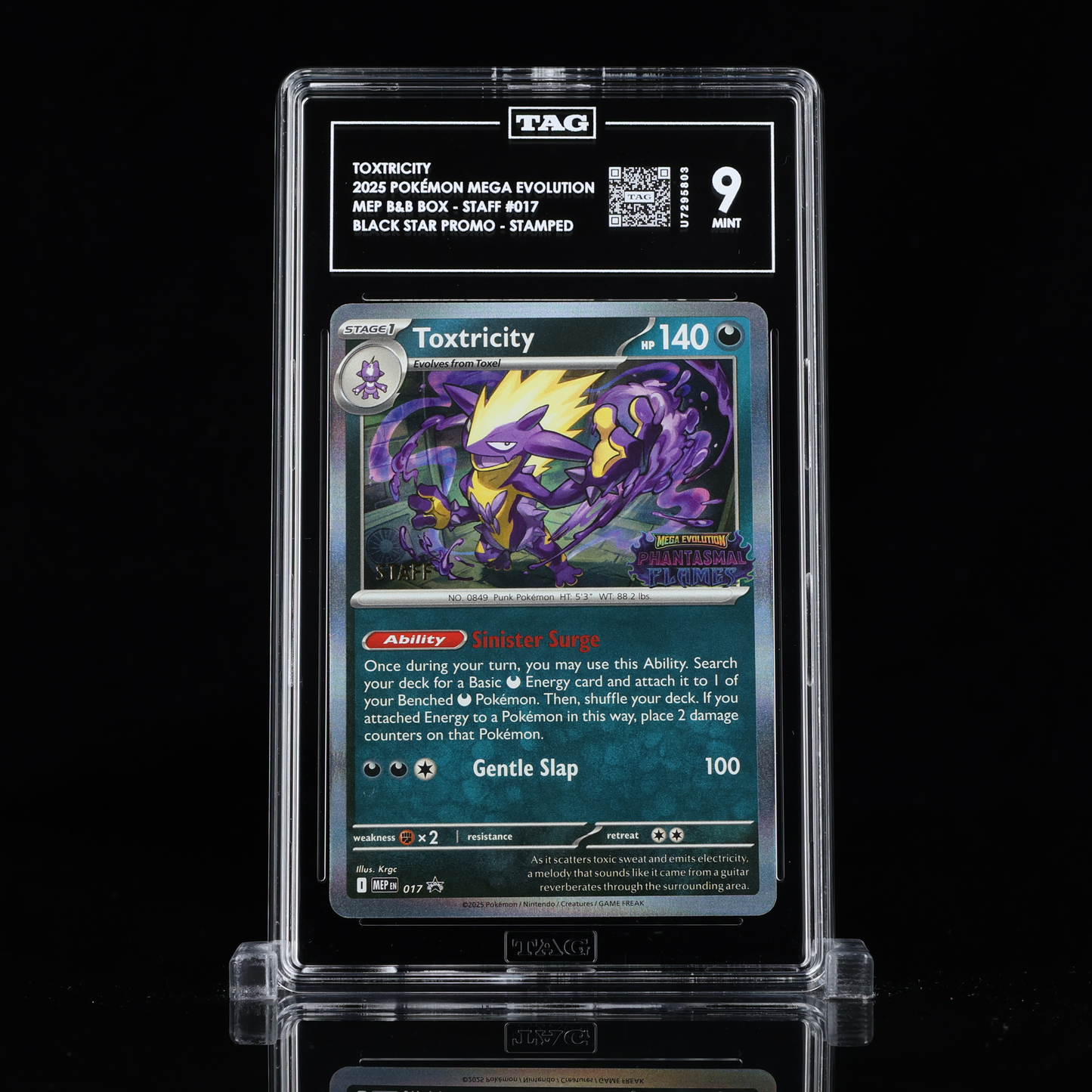 TOXTRICITY 2025 POKÉMON MEGA EVOLUTION BLACK STAR PROMOS #017 PHANTASMAL FLAMES BUILD & BATTLE BOX - STAFF HOLO