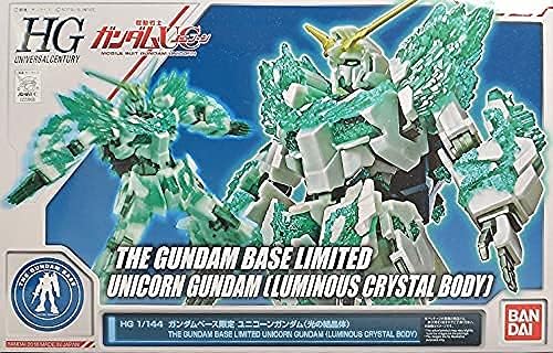 HG 1/144 THE GUNDAM BASE LIMITED UNICORN GUNDAM (LUMINOUS CRYSTAL BODY)